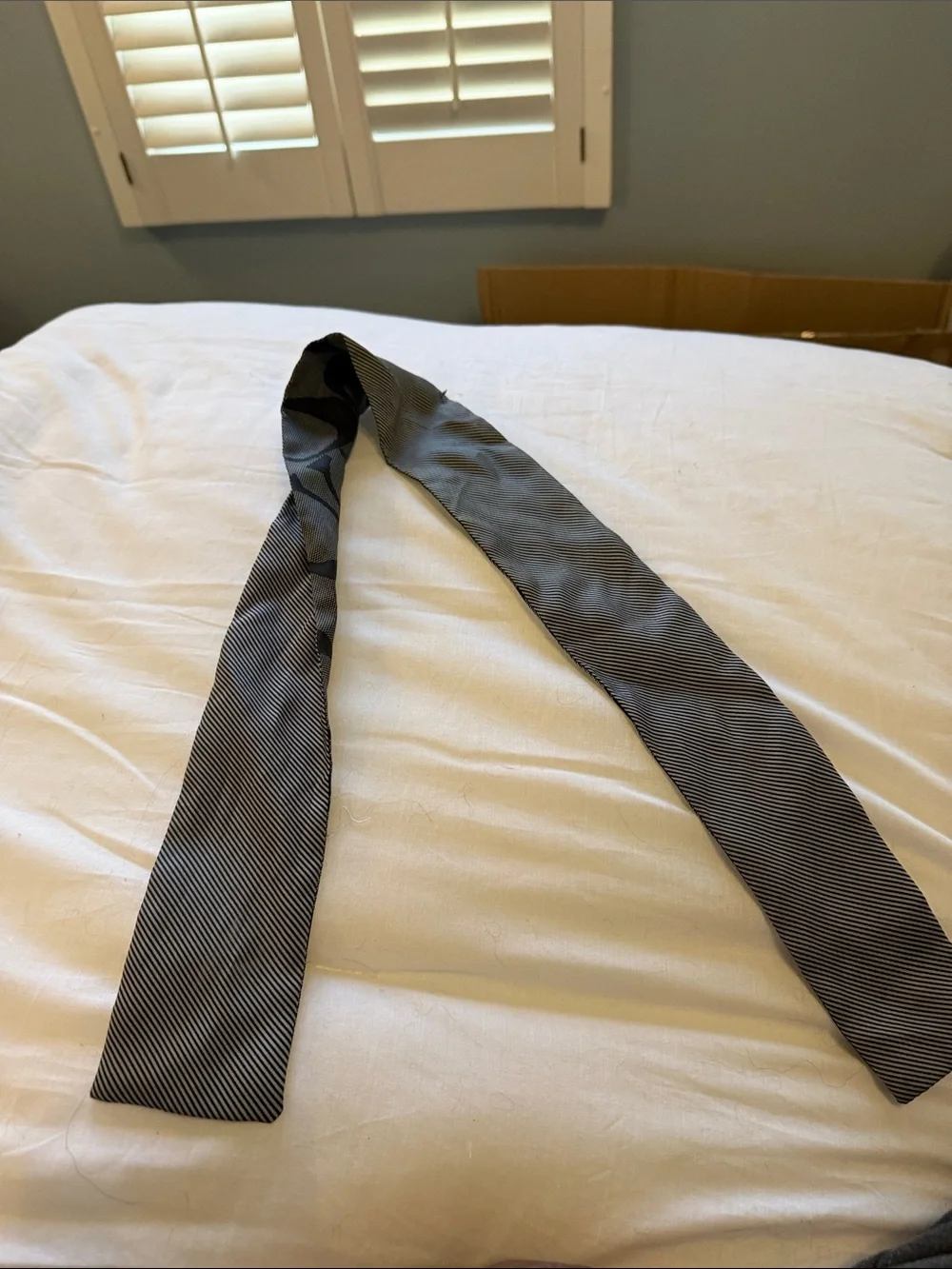 Coach Signature Skinny Scarf / Twilly – Black & Gray